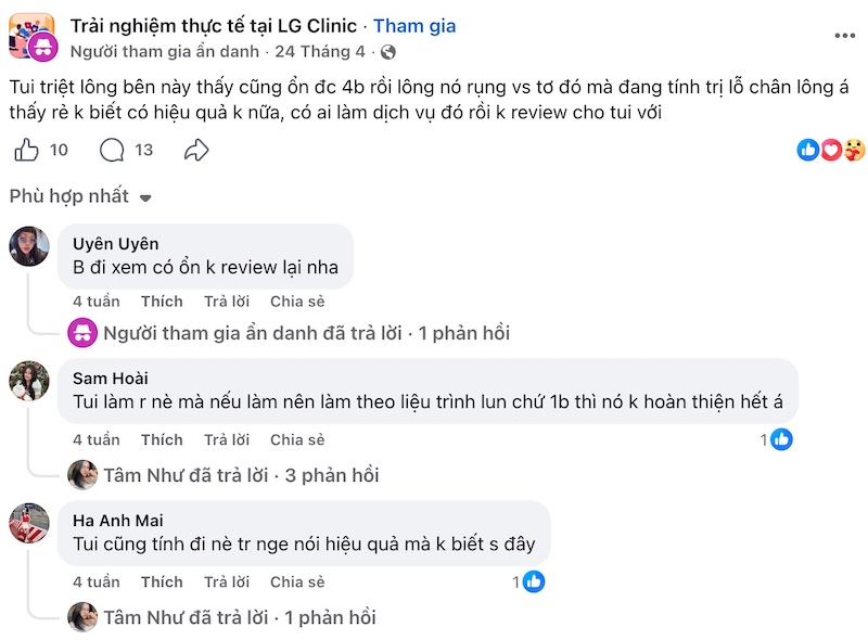 lg clinic lừa đảo