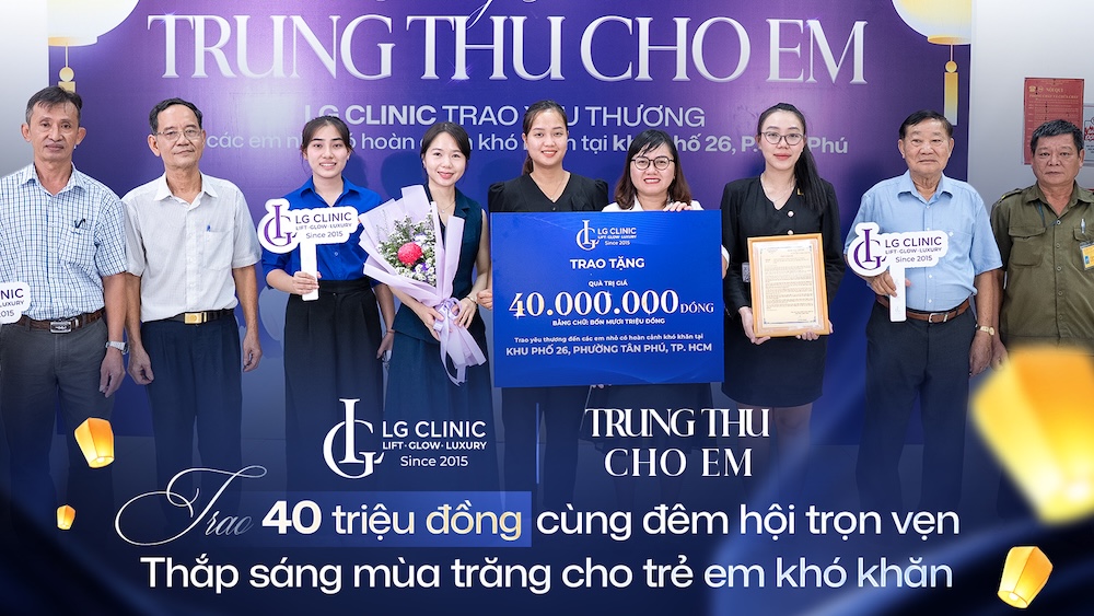 lg clinic trao 40 triệu đồng và tổ chức chương trình trung thu cho em