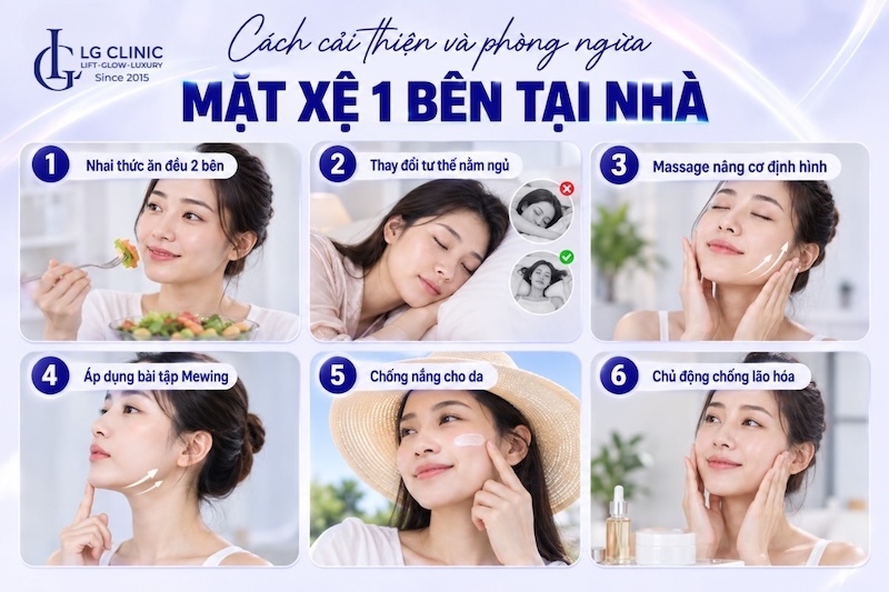 mặt bị chảy xệ 1 bên