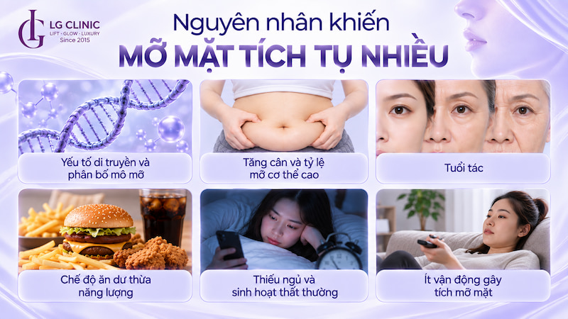 Nguyên nhân gây mỡ mặt