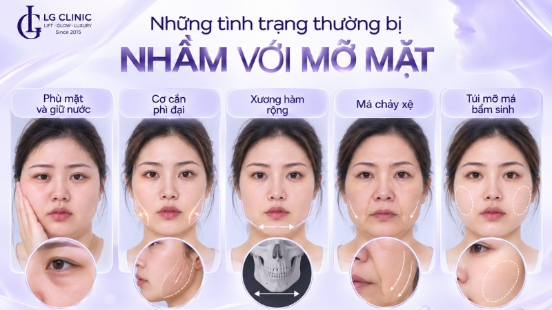 tình trạng hay bị nhầm với mỡ mặt