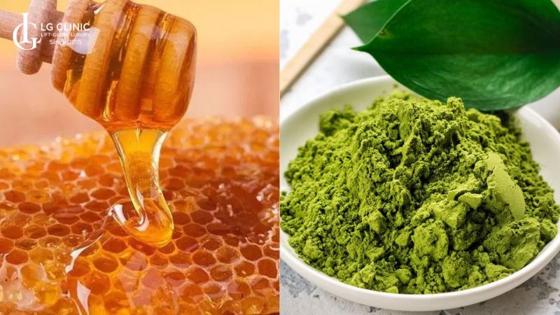 trị mụn và vết thâm bằng bột trà xanh