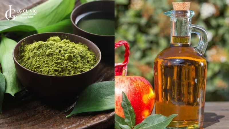 trị mụn và vết thâm bằng bột trà xanh