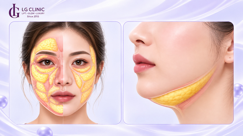 Những vùng tập trung nhiều mỡ mặt