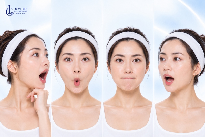 cách chăm sóc da mặt bị lão hóa bằng bài tập face yoga