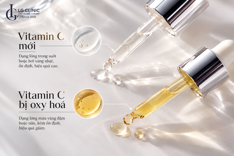 Nhận biết serum vitamin C bị oxy hoá 