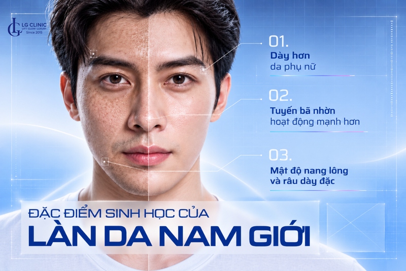 Đặc điểm làn da nam giới