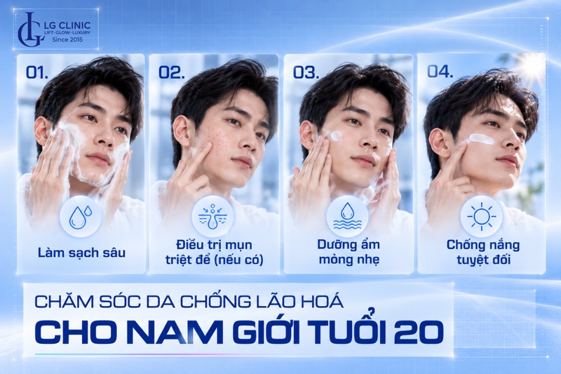 Chống lão hóa cho nam giới tuổi 20