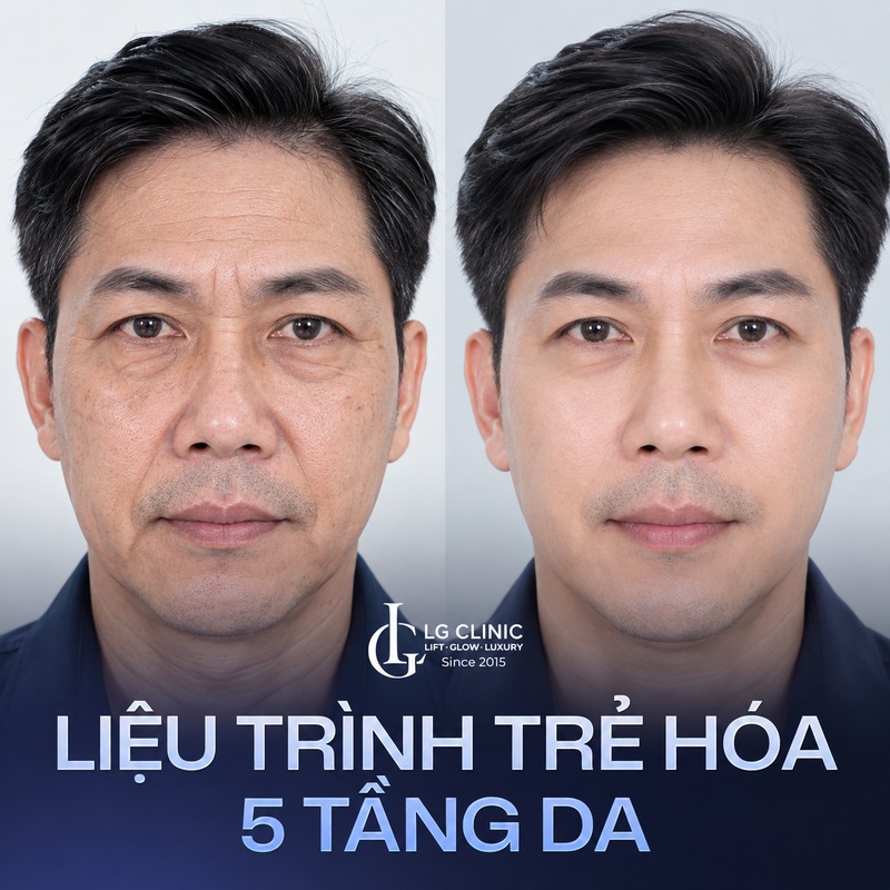 Phác đồ họa chống lão hóa da cho nam giới