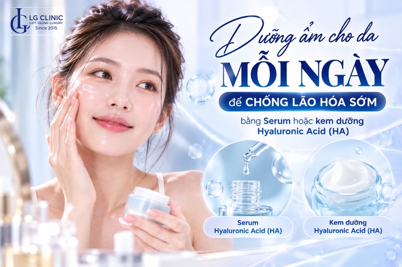 Dưỡng ẩm mỗi ngày chống lão hóa sớm