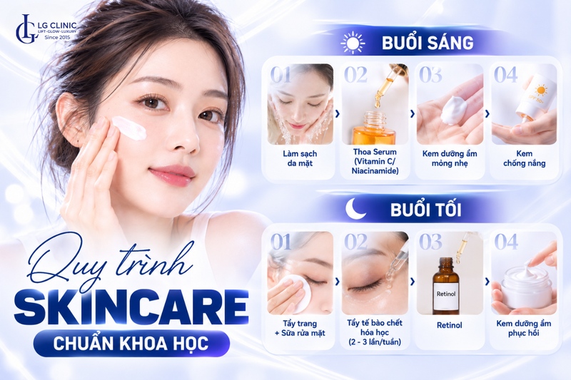 Quy trình chăm sóc da tuổi 25 chuẩn khao học