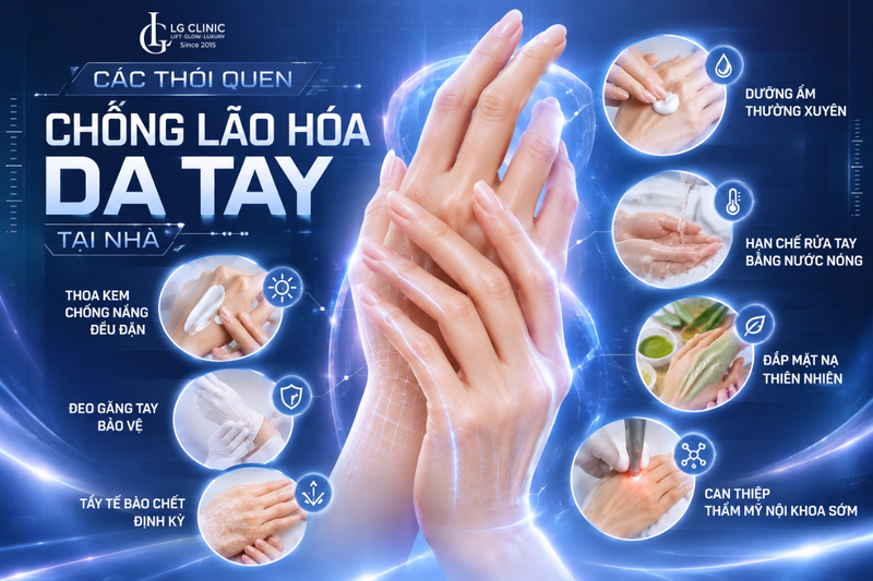 Các thói quen chống lão hóa da tay