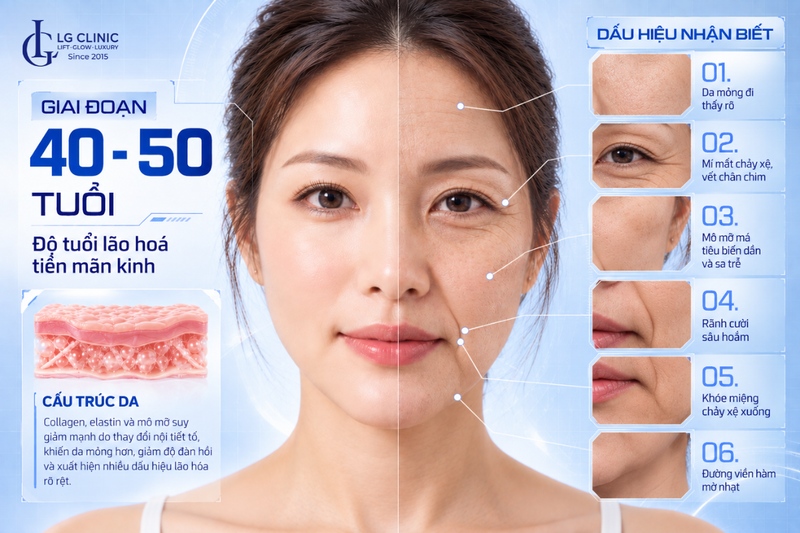 Dấu hiệu lão hóa da ở phụ nữ 