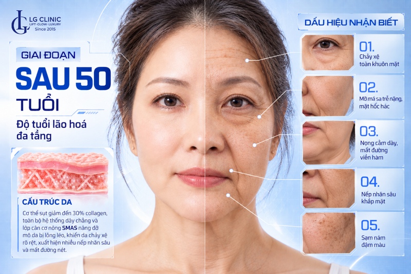 Dấu hiệu lão hóa da ở phụ nữ từ 