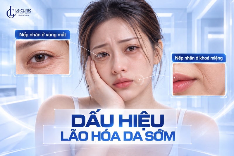Dấu hiệu lão hóa da sớm