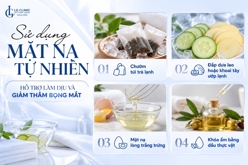 Mặt nạ tự nhiên giúp làm dịu vùng da quanh mắt bị lão hóa