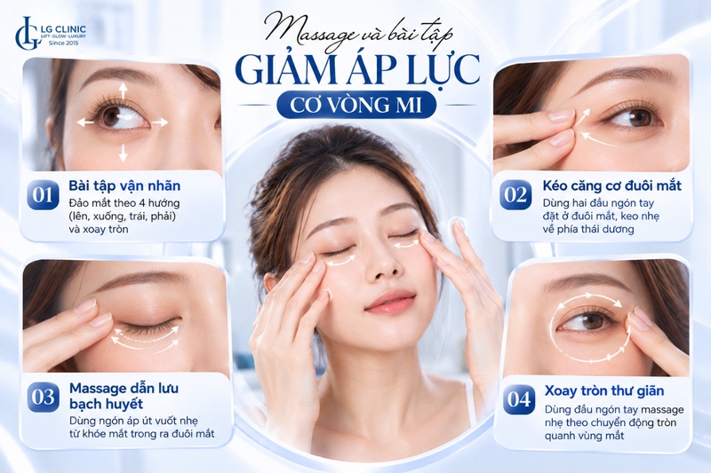 Các bài tập chống lão hóa mắt tại nhà