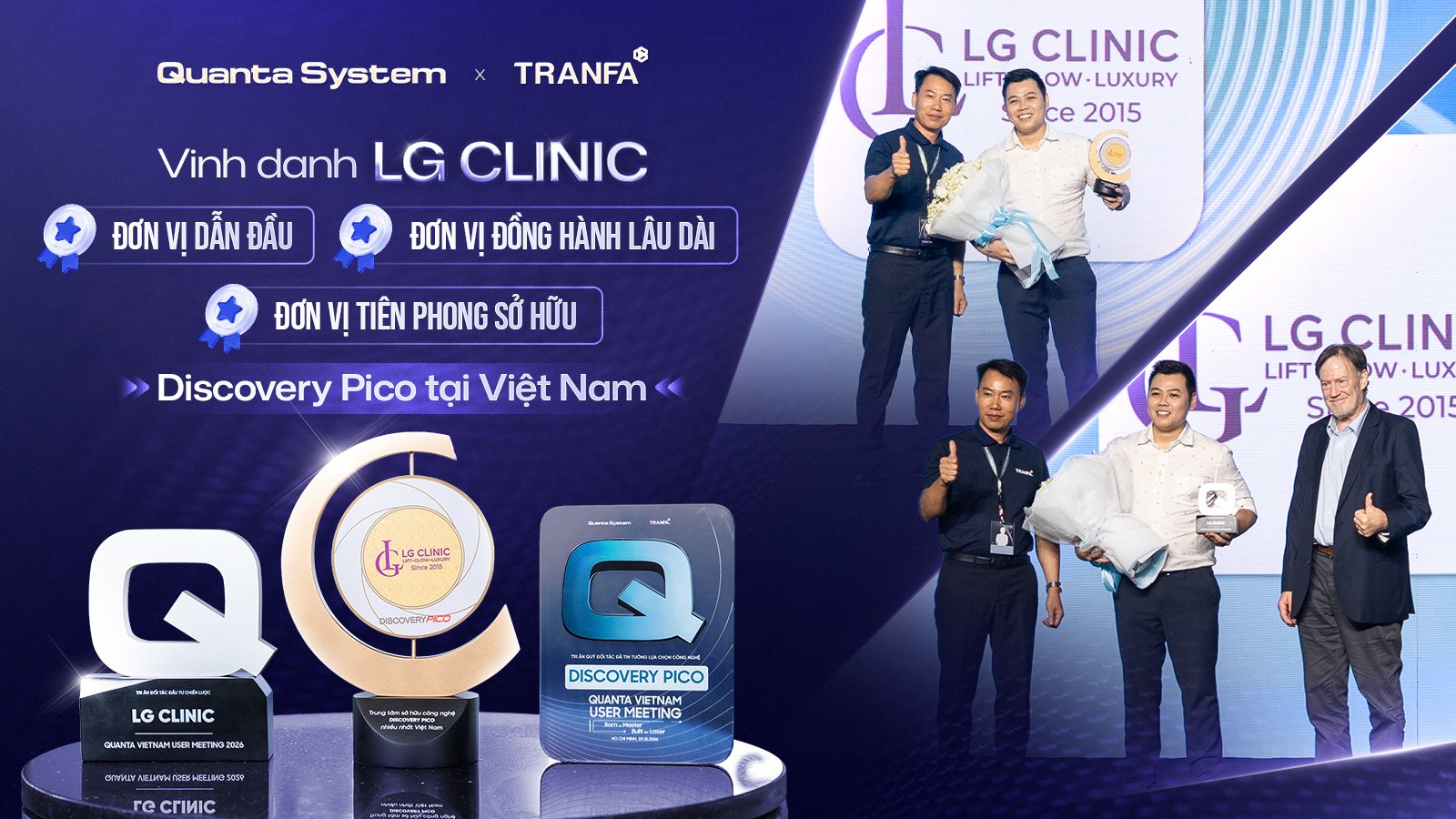 Lg Clinic nhận 3 giải thưởng về Laser Discovery Pico
