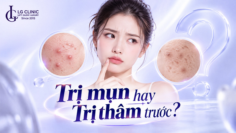 Trị mụn hay trị thâm trước