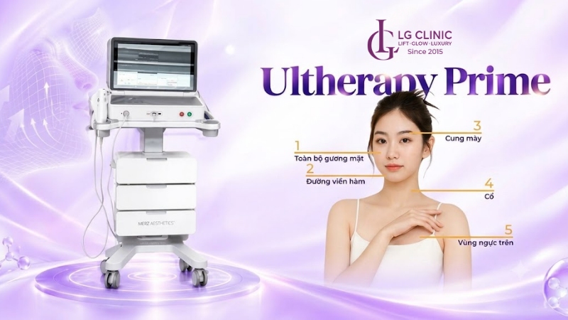 Mức giá Ultherapy Prime phụ thuộc trực tiếp vào vùng điều trị 
